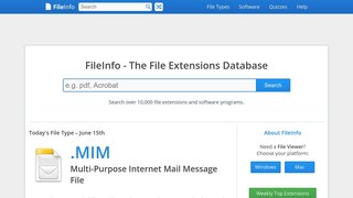 FileInfo - The File Extensions Database - Marcus P. Zillman